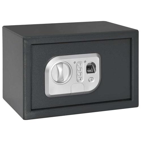vidaXL Digitale kluis met slot Donkergrijs 20 x 31 x 20 cm, Huis en Inrichting, Brandblussers en Brandkasten, Nieuw, Verzenden