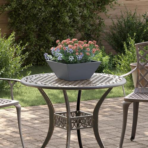 vidaXL Plastic Plantenbak 5 pcs Antraciet 35 x 35 x 15 cm, Tuin en Terras, Bloembakken en Plantenbakken, Minder dan 60 cm, Nieuw