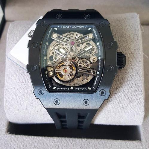 Tsar Bomba - Automatic - Sapphire - Open Heart Skeleton -, Sieraden, Tassen en Uiterlijk, Horloges | Heren