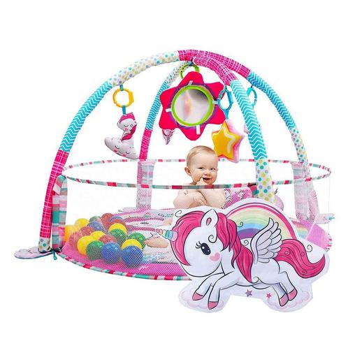 Allerion Luxe Baby Gym Ballenbak Unicorn - Baby 4-in-1, Kinderen en Baby's, Speelgoed | Overig, Nieuw, Verzenden