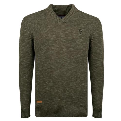 -58% Q1905  Q1905 Trui reeuwijk leger  maat L, Kleding | Heren, Truien en Vesten, Groen, Nieuw, Verzenden