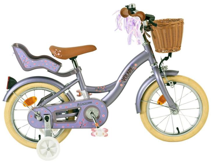 Volare Blossom Kinderfiets - Meisjes - 14 inch - Paars, Fietsen en Brommers, Fietsen | Meisjes, 14 inch of minder, Nieuw, Verzenden