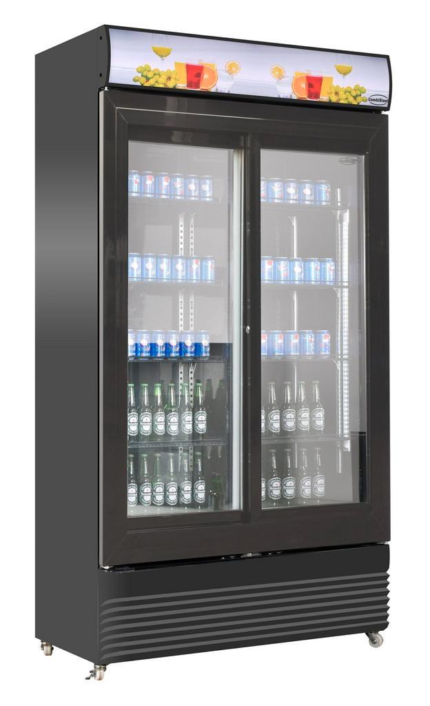 Combisteel Koelkast | 780L | Zwart | +2°C/+10°C | Geforceerd, Witgoed en Apparatuur, Koelkasten en IJskasten, Ophalen of Verzenden