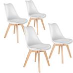 Eetkamerstoelen Frederikke - wit, Set van 4, Verzenden, Nieuw
