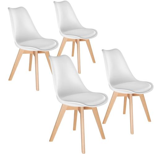 Eetkamerstoelen Frederikke - wit, Set van 4, Huis en Inrichting, Stoelen, Verzenden