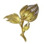 Vintage anno 1950s, Blooming flower branch - Broche - 18