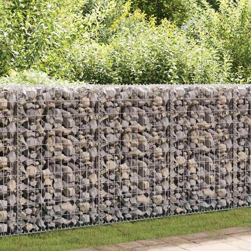 vidaXL Schanskorf met deksels 100x100x30 cm gegalvaniseerd, Tuin en Terras, Schuttingen, Nieuw, IJzer, 1 tot 2 meter, Verzenden
