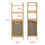 [en.casa] Wasmand Tidaholm bamboe met 2 planken 118x39,5x30,, Huis en Inrichting, Verzenden, Nieuw