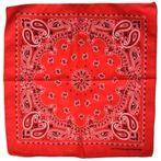 Fako Bijoux® - Boerenzakdoek Rood - Bandana Rood - Zakdoek, Nieuw, Verzenden