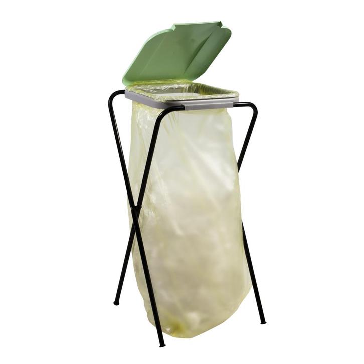 Practo Home vuilniszakhouder enkel 60-130 ltr - zwart, Huis en Inrichting, Woonaccessoires | Prullenbakken, Nieuw, Verzenden