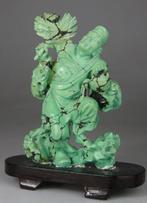 Beeldje Luohan Immortel gesculpt - Figuur - Voet - Turkoois