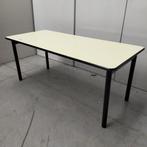 Set 2x werktafels tafels met formica rand 130x80 cm