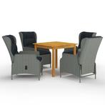 vidaXL 5-delige Tuinset lichtgrijs, Tuin en Terras, Tuinsets en Loungesets, 4 zitplaatsen, Nieuw, Tuinset, Verzenden