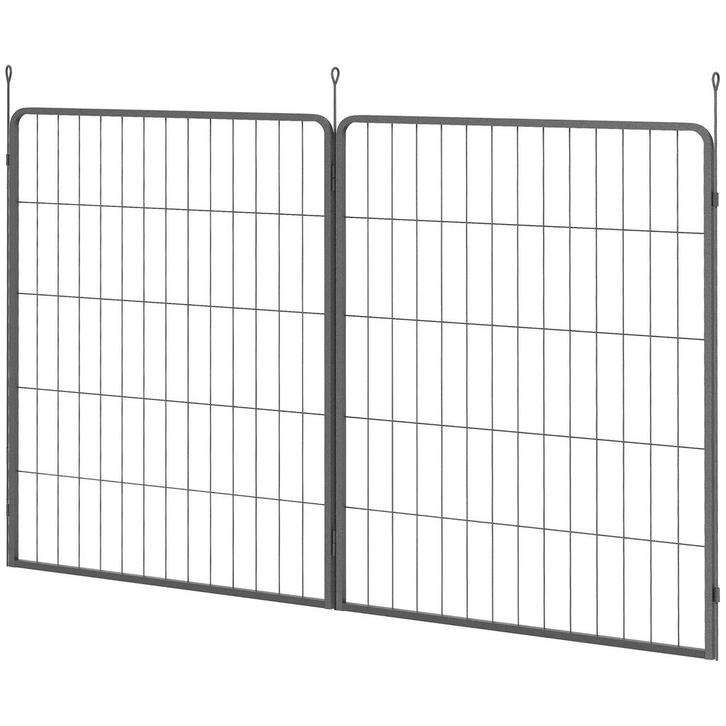 TRUUSK Uitbreidingsset 2 Hondenhek Panelen - Staal - Voor Bu, Dieren en Toebehoren, Honden-accessoires, Nieuw, Verzenden
