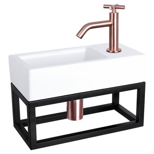 Fonteinset Differnz Ravo Keramiek Met Handoekrek 38.5x18.5x9, Doe-het-zelf en Verbouw, Sanitair, Overige typen, Nieuw, Ophalen of Verzenden