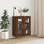 vidaXL Dressoir 69,5x34x90 cm bewerkt hout bruin eikenkleur, Verzenden, Nieuw, 50 tot 100 cm, 25 tot 50 cm