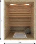 VSB Finse Sauna, Steady 125 x 155, Sport en Fitness, Sauna, Nieuw, Verzenden