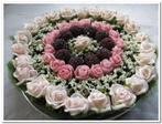 Actie taart foambloemen- rose cake 15 cm. pinkroze, Ophalen of Verzenden, Nieuw
