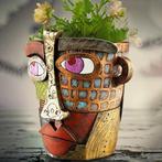 Sparvy - Bloempot - Hars, Antiek en Kunst