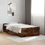 vidaXL Bedframe met lades bewerkt hout gerookt eikenkleurig, Eenpersoons, Bruin, Verzenden, Nieuw