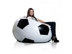 Voetbaldesign Zitzak - Duurzaam Ecoleer - Ø 90 cm - Zwart.., Huis en Inrichting, Zitzakken, Ophalen of Verzenden, Nieuw, Zwart