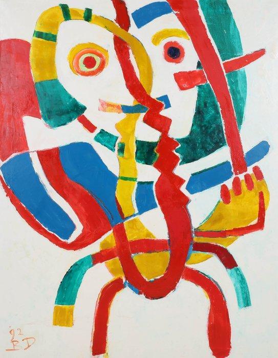 Broer Dobbelsteen (1936-2019) - Figuur, Antiek en Kunst, Kunst | Schilderijen | Modern