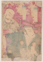 kabuki scene - Morikawa Chikashige (act 1869-82) - Japan -