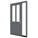 Aluminium voordeur TA03 met zijlicht rechts (binnendraaiend), Nieuw, Deurkozijn, 150 tot 225 cm, Ophalen of Verzenden