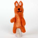 Vilten Vingerpoppetje Eekhoorn Oranjebruin - 13cm NIEUW, Ophalen of Verzenden, Nieuw