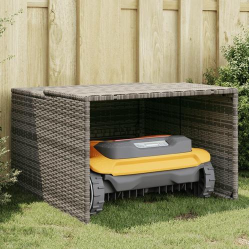 vidaXL Garage voor robotmaaier 86x90x52/57 cm poly rattan, Tuin en Terras, Zitmaaiers, Nieuw, Verzenden