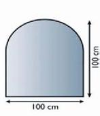 Vloerplaat Glas Halfrond 100 X 100 Cm, Huis en Inrichting, Kachels, Verzenden, Nieuw
