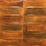 Wandtegel hanoi cognac decor 6.5x20 wandtegel, Nieuw, Ophalen of Verzenden, 10 m² of meer, Wandtegels