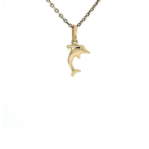 Gouden vintage dolfijn hanger 14 krt, Sieraden, Tassen en Uiterlijk, Kettinghangers, Nieuw, Ophalen of Verzenden