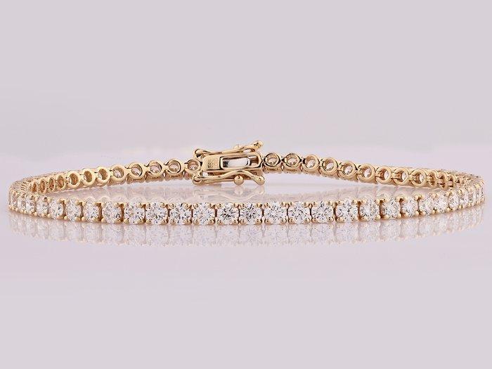 Armband - 14 karaat Geel goud - 5.04ct. tw. Diamant, Sieraden, Tassen en Uiterlijk, Armbanden