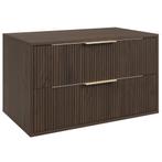 Wastafelkast Rimini 80 cm - Walnoot Bruin - Badmeubel, Verzenden, Nieuw, Wastafelkast