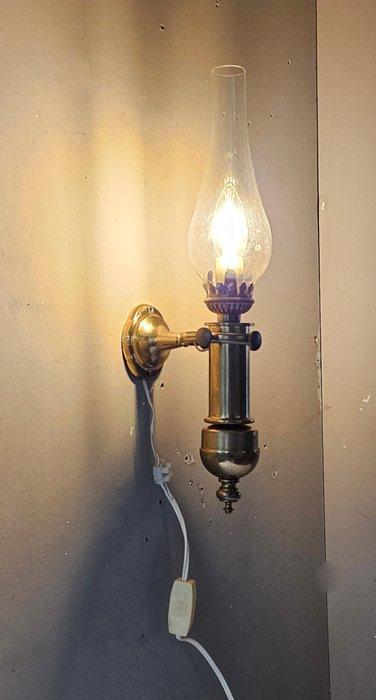Massieve Cardanische Captain’s lamp - Messing, Antiek en Kunst, Curiosa en Brocante