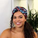 Afrikaanse hoofddoek / headwrap - Wit / Rood / blauw, Nieuw, Ophalen of Verzenden