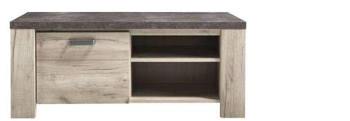 Satriani tv-meubel 1 dr+2ov mel.beton/l. gr., Huis en Inrichting, Kasten | Televisiemeubels, Minder dan 25 cm, Nieuw, Minder dan 50 cm