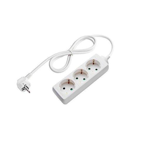 Stekkerdoos 3-voudig - geaard - 1,5M kabel - Wit, Doe-het-zelf en Verbouw, Elektra en Kabels, Kabel of Snoer, Nieuw, Ophalen of Verzenden