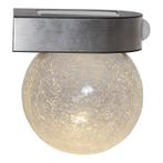 Glazen buiten wandlamp op zonne-energie transparant, Amke,, Ophalen of Verzenden, Nieuw, Glas, Wandlamp