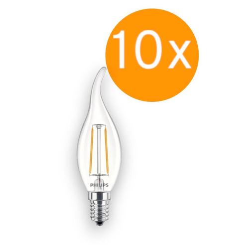 10 stuks Philips LED Tip Kaarslamp E14 2W 250lm 2700K Hel..., Huis en Inrichting, Lampen | Overige, Nieuw, Ophalen of Verzenden