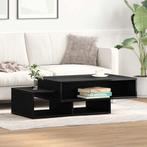 vidaXL Salontafel 105x55x32 cm bewerkt hout zwart eikenkleur, Verzenden, Nieuw, Overige houtsoorten, 100 tot 150 cm