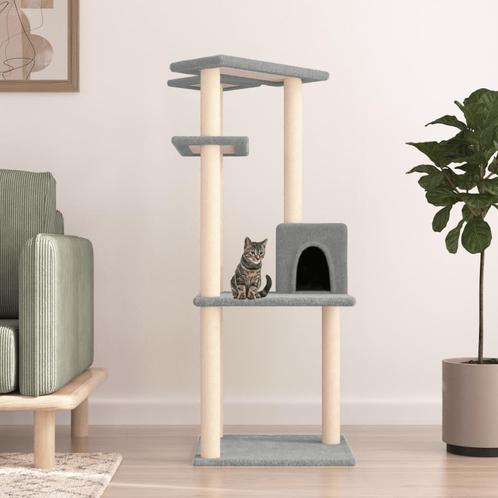 vidaXL Kattenmeubel met sisal krabpalen 123 cm lichtgrijs, Dieren en Toebehoren, Katten-accessoires, Nieuw, Verzenden
