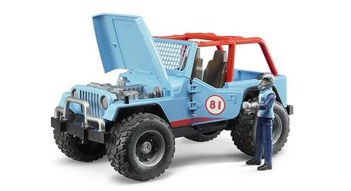Bruder Jeep Cross Country Racer Blauw Met Bestuurder, Kinderen en Baby's, Speelgoed | Speelgoedvoertuigen, Nieuw, Ophalen of Verzenden