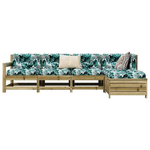 vidaXL 5-delige Loungeset geïmpregneerd grenenhout, Tuin en Terras, Tuinsets en Loungesets, Loungeset, Nieuw, Verzenden