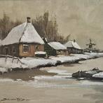 Jos van Dijk (1913-2000) - De Hollandse Polder in Winter