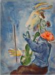 Marc Chagall (1887-1985) - Chèvre musicienne et femme au