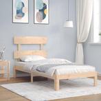 vidaXL Bedframe zonder matras massief grenenhout 90x200 cm, Huis en Inrichting, 90 cm, Eenpersoons, Bruin, Verzenden