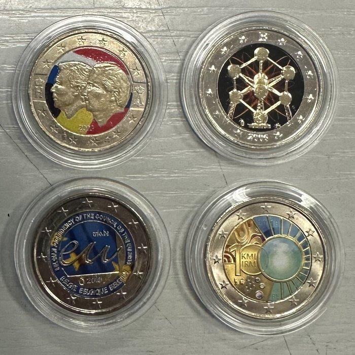 België. 2 Euro 2005/2013 (4 monnaies) (Zonder Minimumprijs), Postzegels en Munten, Munten | Europa | Euromunten