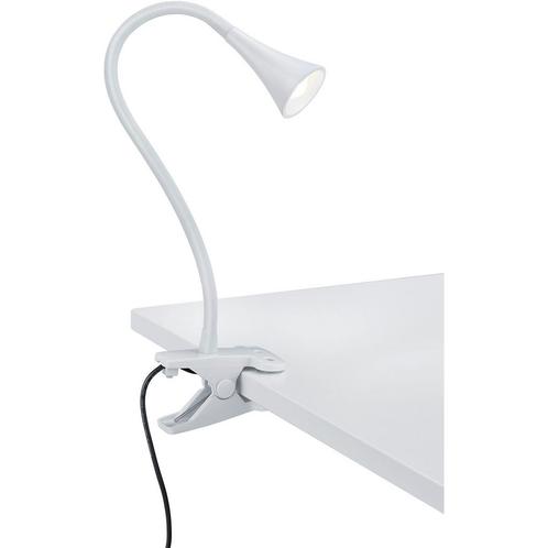 LED Klemlamp - Trion Vipa - 3W - Warm Wit 3000K - Glans Wit, Huis en Inrichting, Lampen | Tafellampen, Nieuw, Kunststof, Ophalen of Verzenden